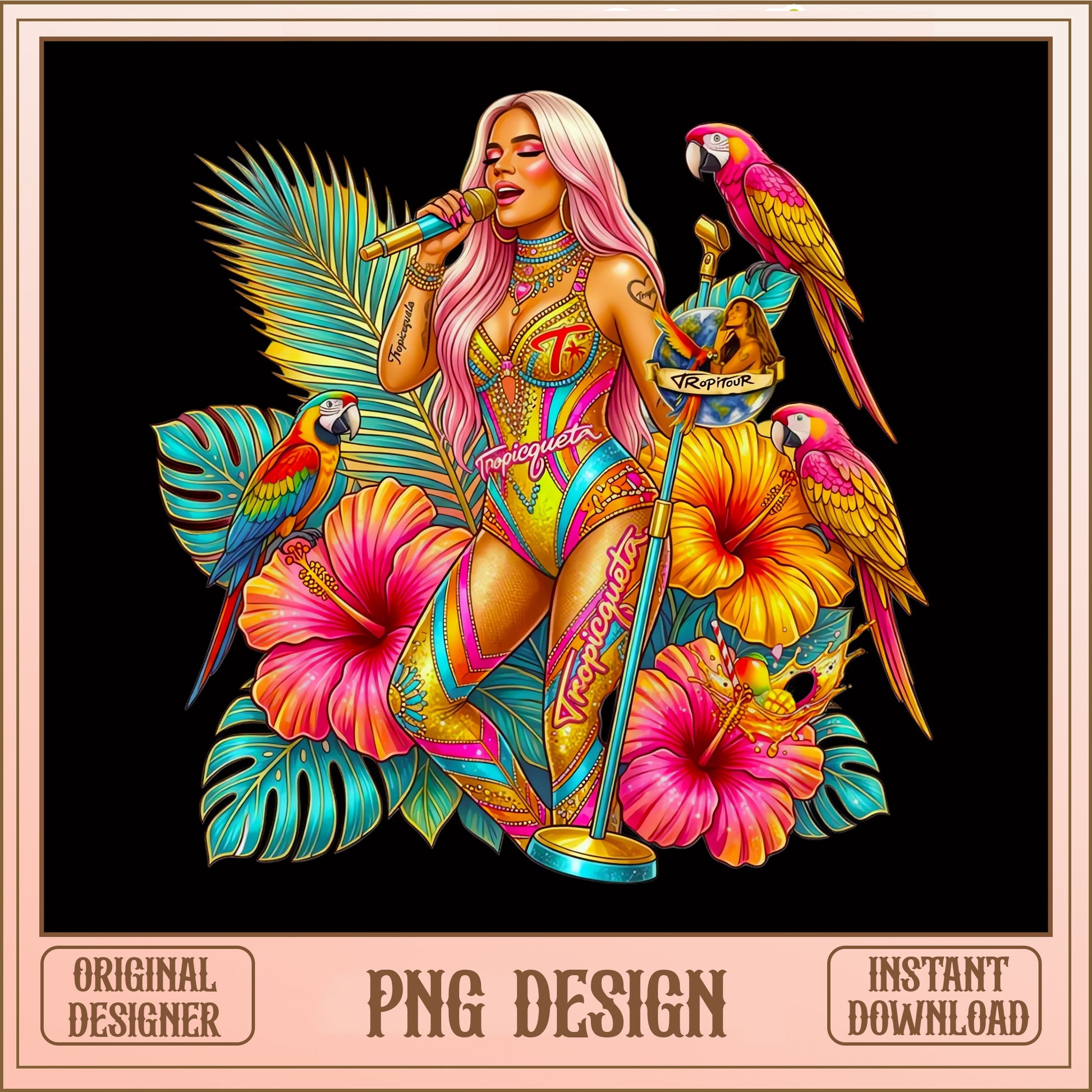 Karol G Tropicueta PNG, Tropitour Concert PNG, Latin Music PNG