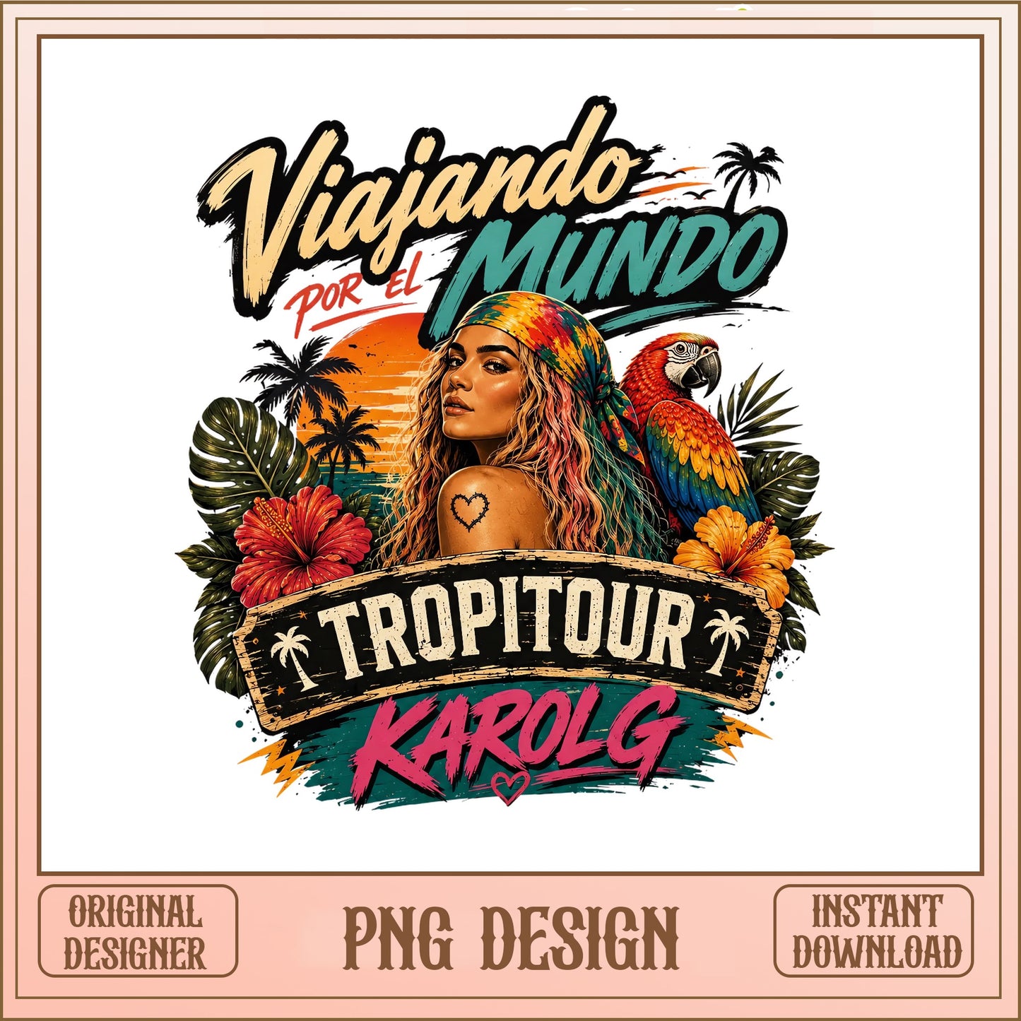 Karol G Tropitour Concert PNG, Viajando Por El Mundo, Tropical Girl PNG