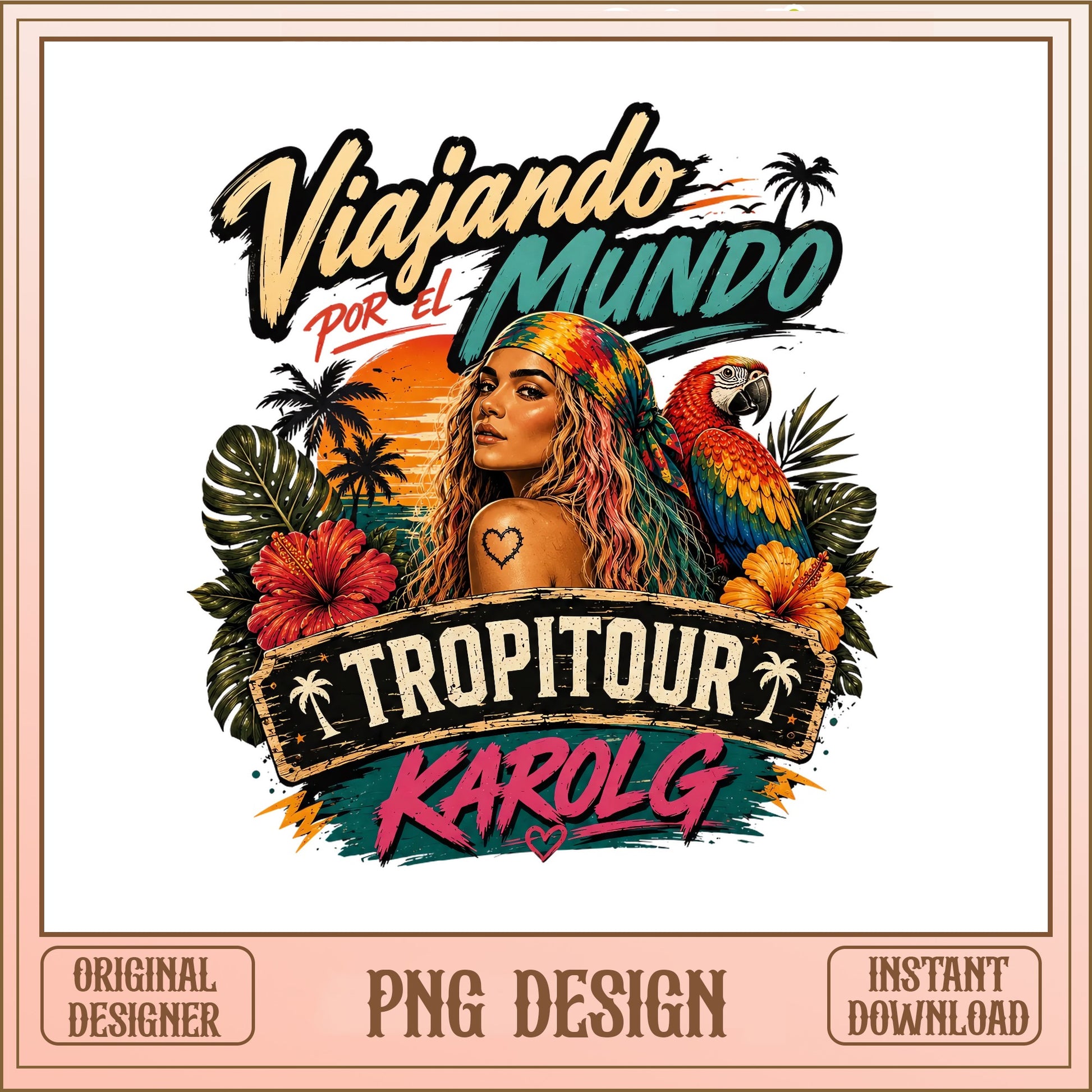 Karol G Tropitour Concert PNG, Viajando Por El Mundo, Tropical Girl PNG