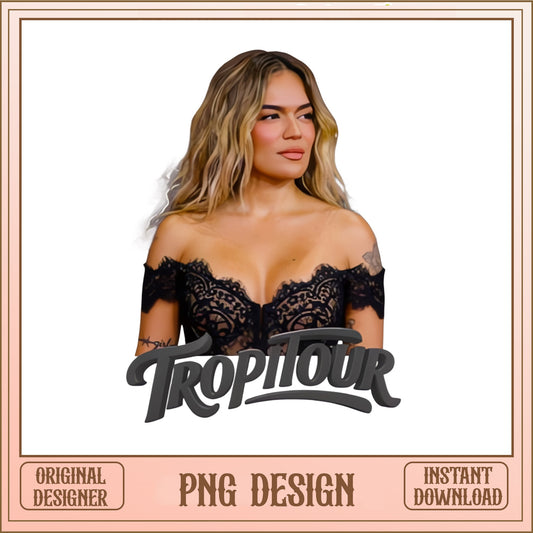 Karol G Tropitour PNG, Latin Music Concert PNG, Singer Fan PNG