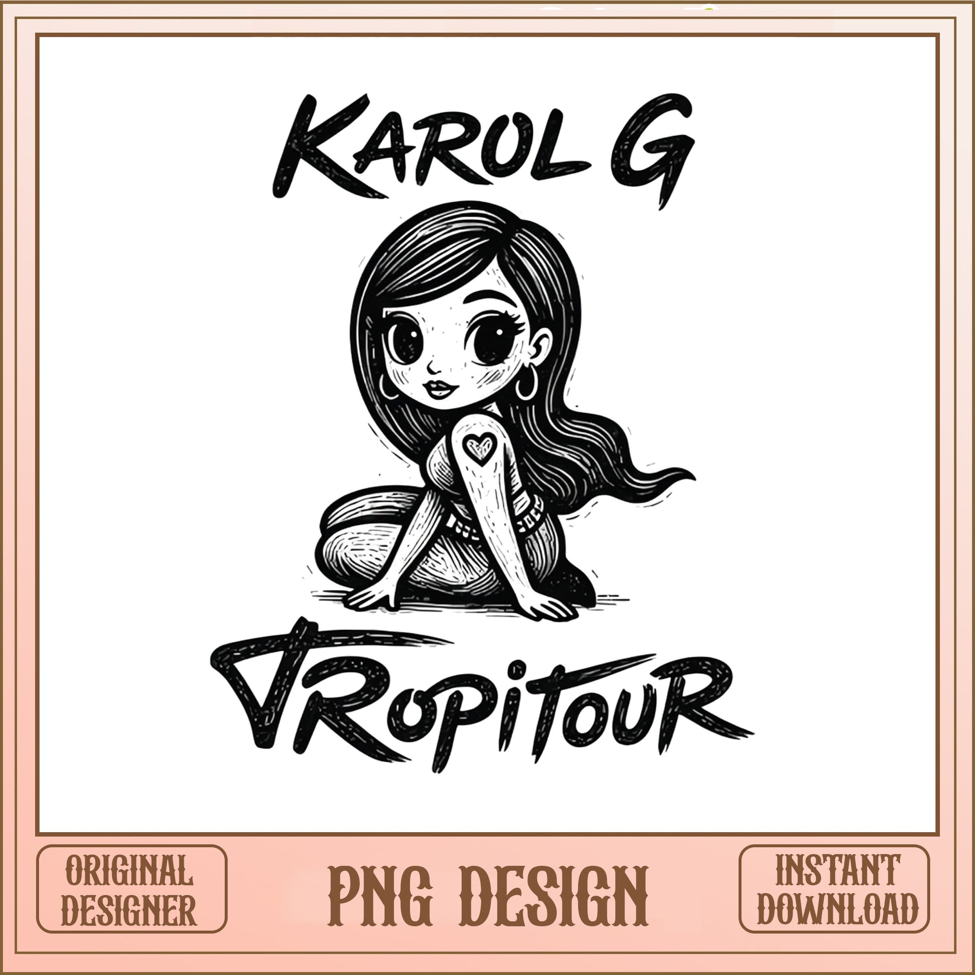 Karol G Tropitour PNG, Latina Music Concert, Fan Gift PNG
