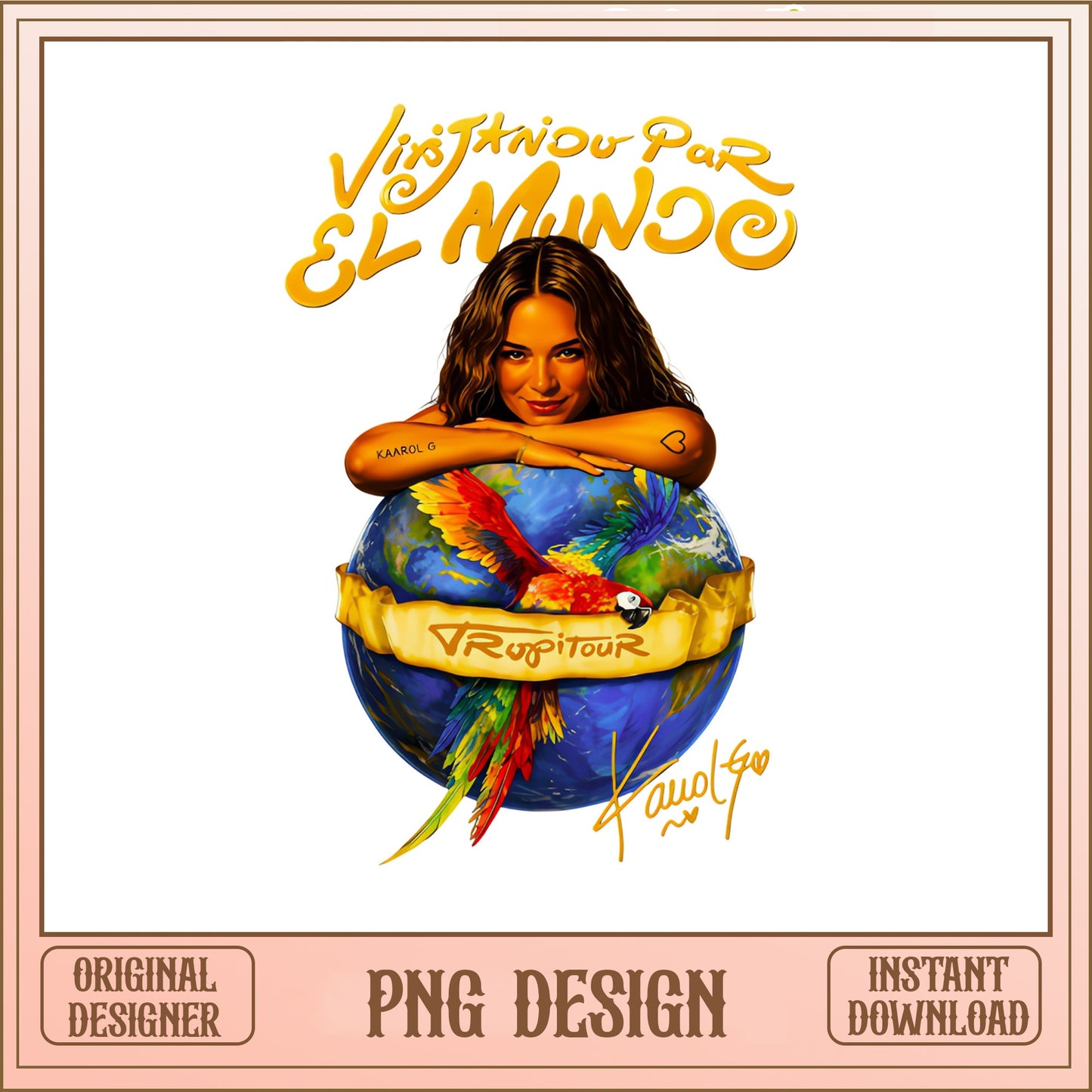 Karol G Viajando Por El Mundo PNG, Tropitour PNG, Music PNG