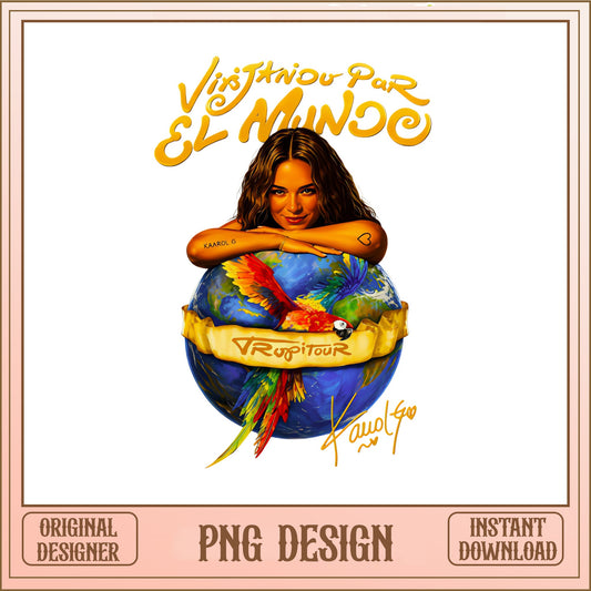 Karol G Viajando Por El Mundo PNG, Tropitour PNG, Music PNG