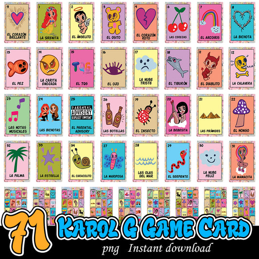 Karol G game card png, Karol G png bundle, Karol G art bundle