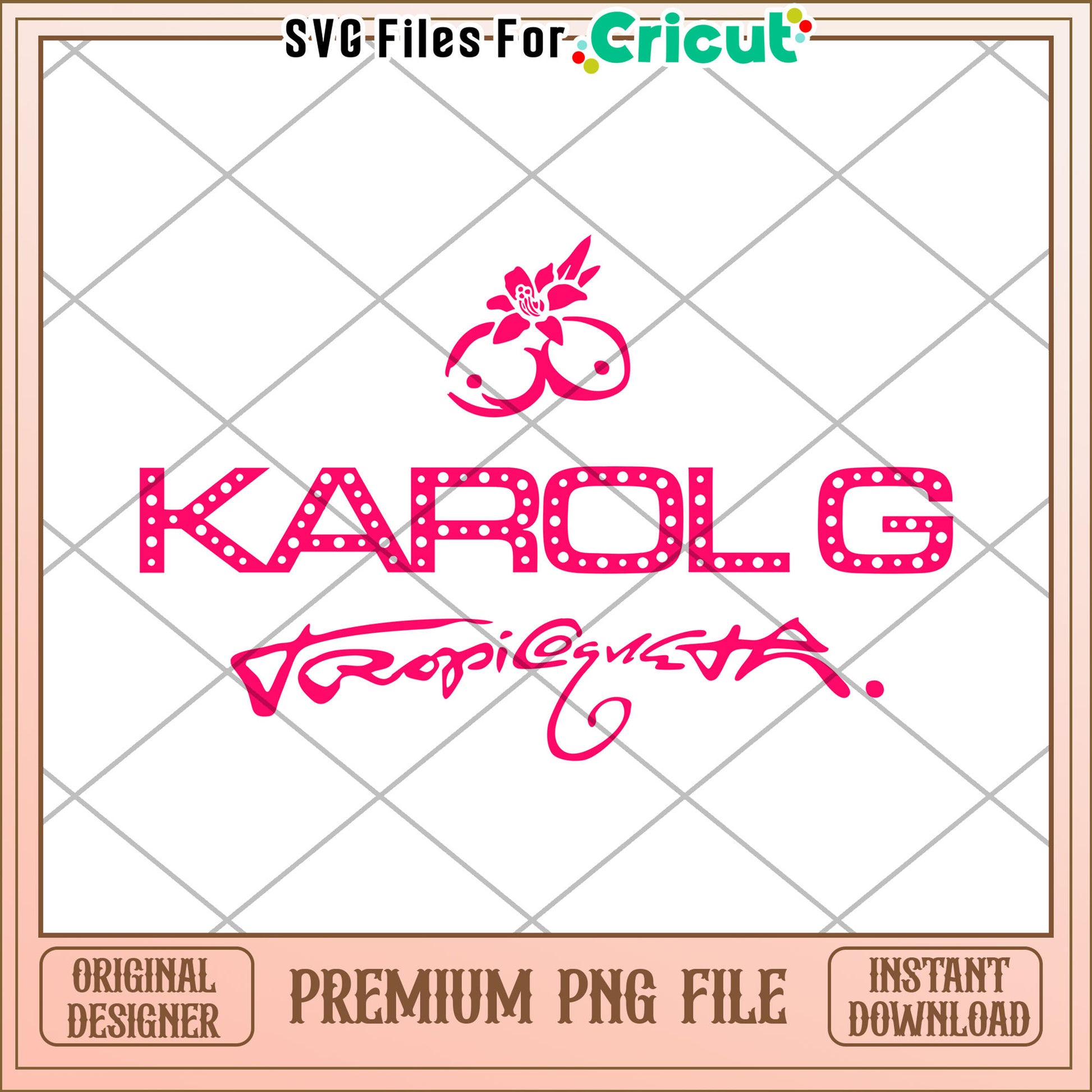 Karolg pink desing png, tropigyalista png, latin pop png