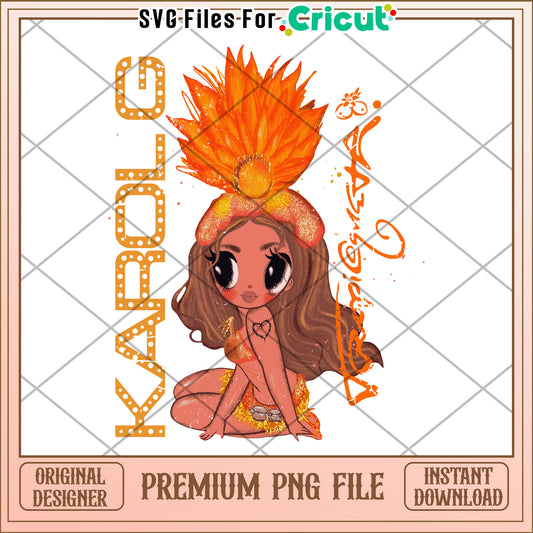 Karolg png, latina music png, tropical vibes png