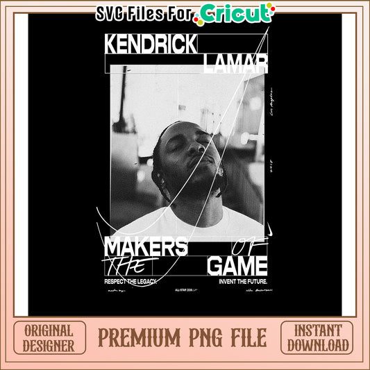 Kendrick Lamar Art Design for Cricut, Premium PNG File Download