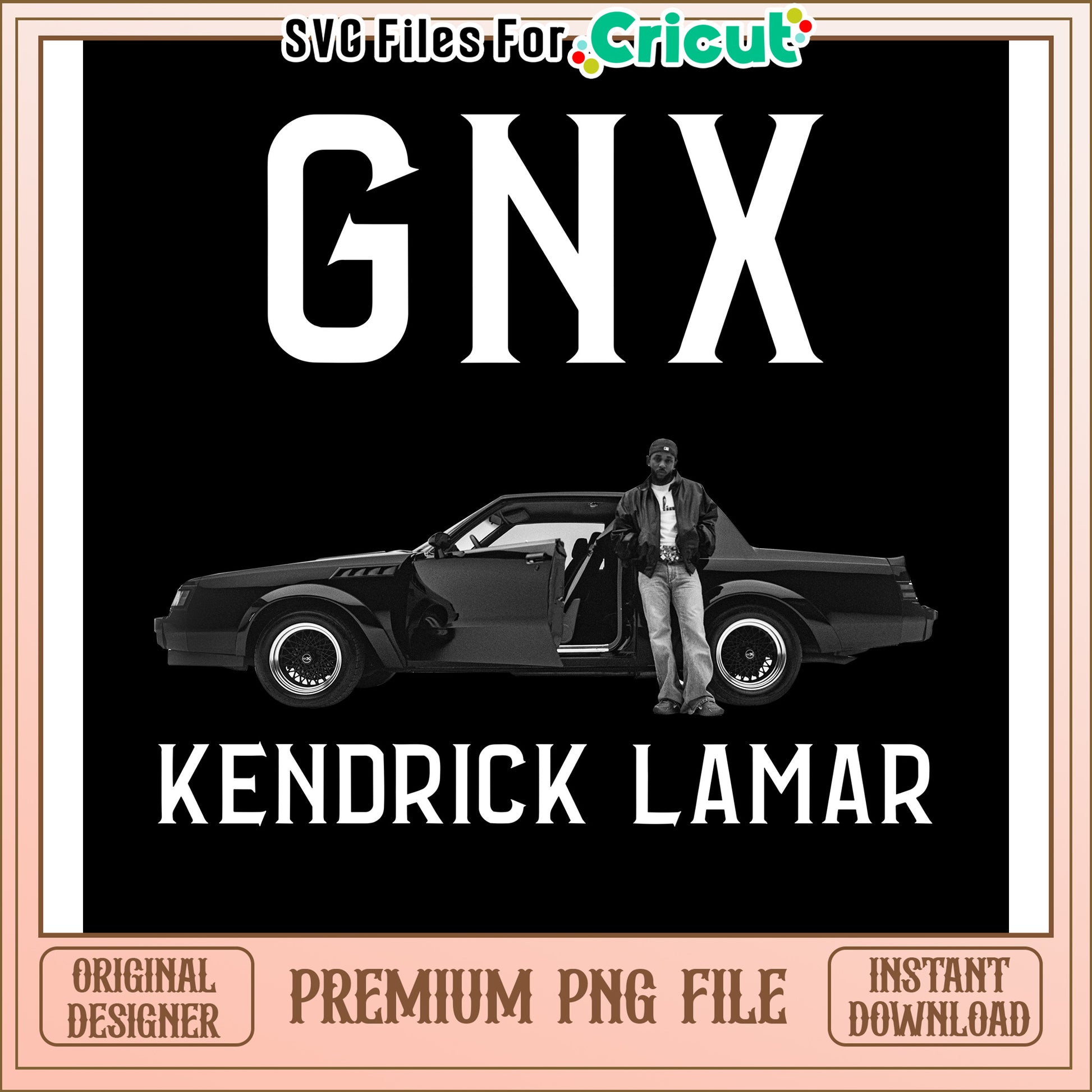 Kendrick Lamar GNX PNG File for Cricut, Premium Instant Download
