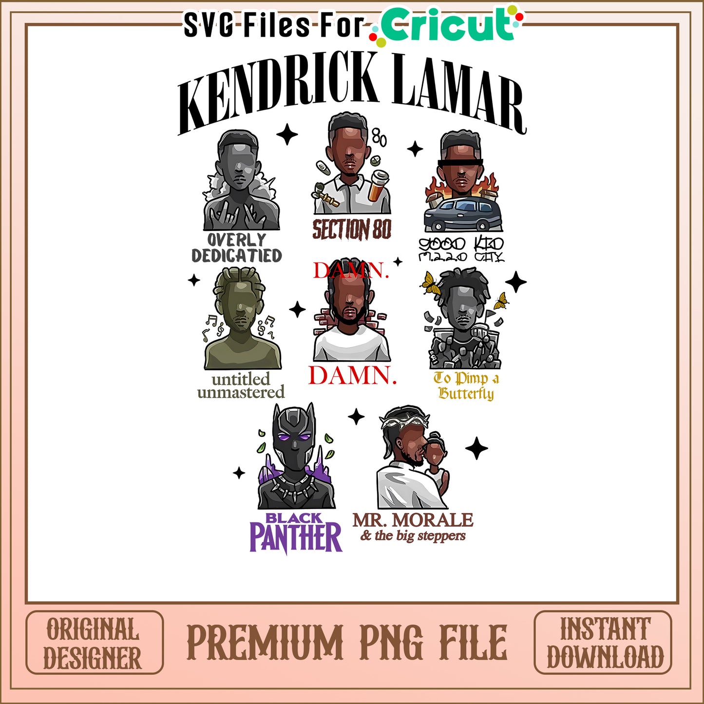 Kendrick Lamar PNG Album Covers