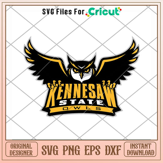 Kennesaw State Owls Logo Svg, Kennesaw State Owls Svg, NCAA Svg