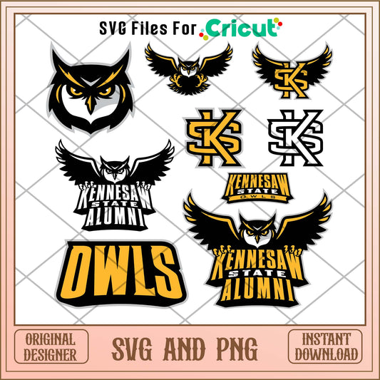 Kennesaw State Owls svg, Kennesaw State Owls svg bundle, NCAA svg