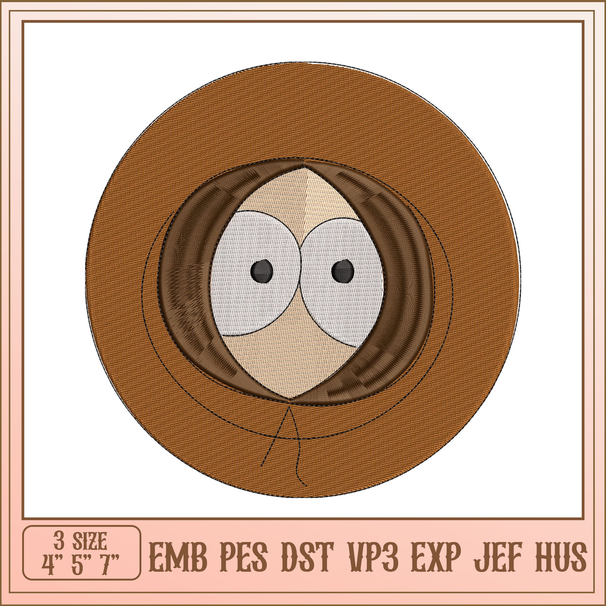 Kenny South Park Embroidery Design