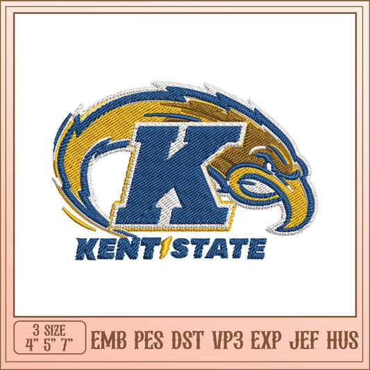 Kent State Eagle Embroidery Design