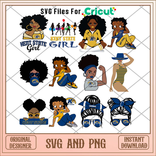 Kent State girl svg, Kent State University svg bundle, NCAA svg