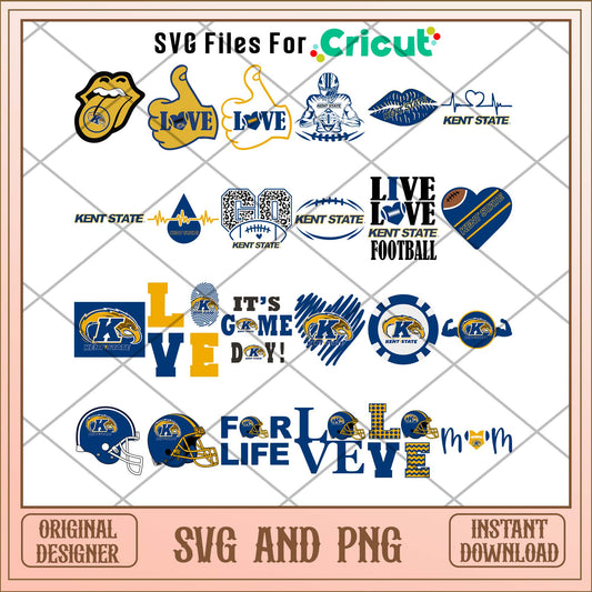 Kent State love svg, Kent State University svg bundle, NCAA svg
