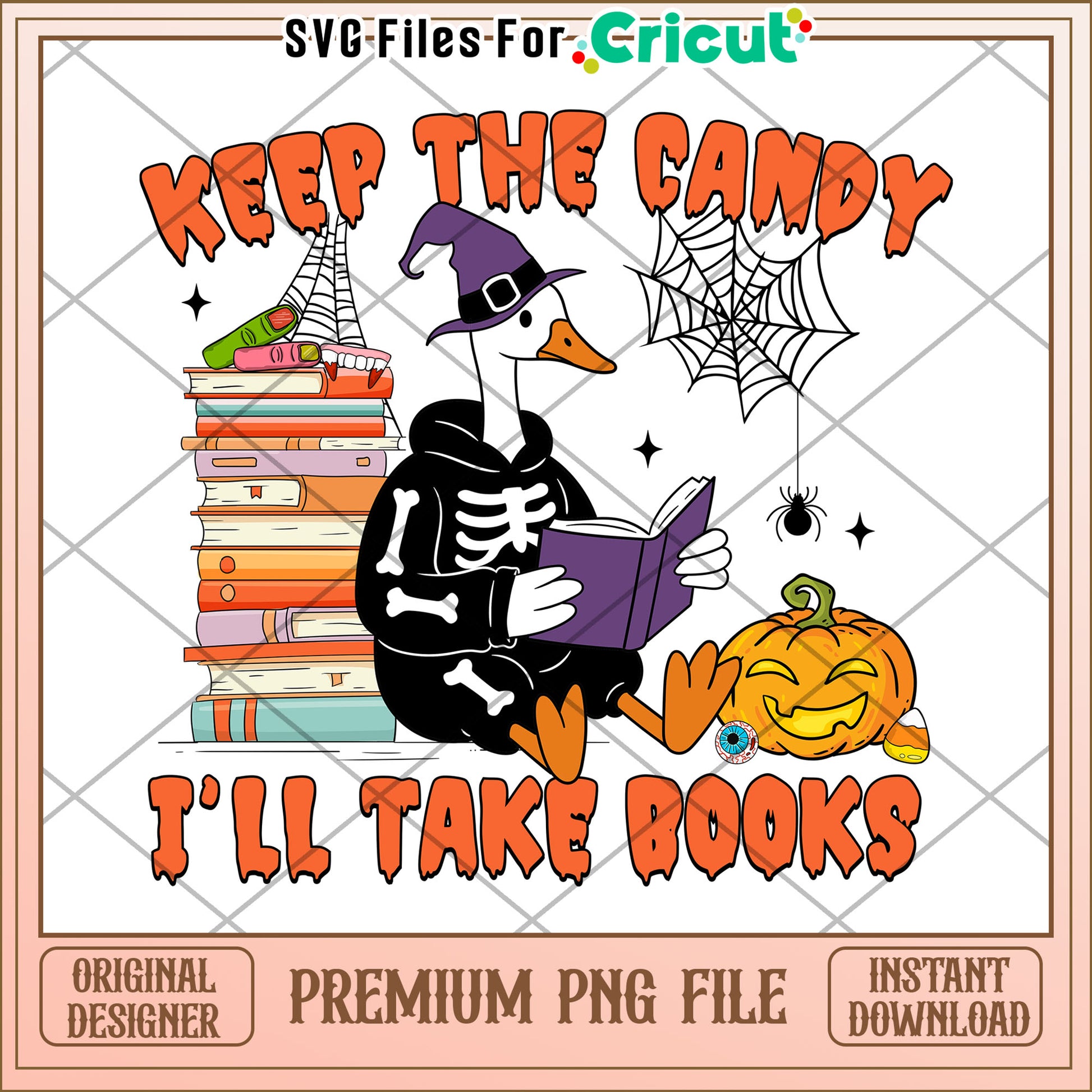 Kepp the candy i'll take books png, scary characters png, halloween pumkin png