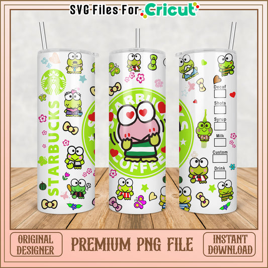 Keroppi Starbucks Tumbler PNG Design