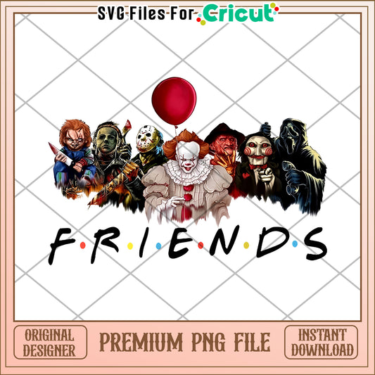 Killer friends design png, halloween​ design​ png, halloween costume​ png