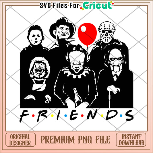 Killer friends png, happy halloween​ png, spooky quotes png