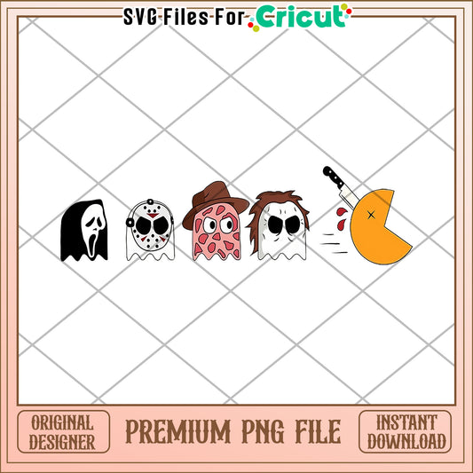 Killer pacman png, halloween​ design​ png, halloween costume​ png