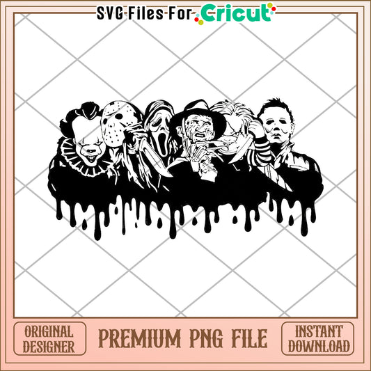 Killer painting png, halloween​ design​ png, halloween costume​ png