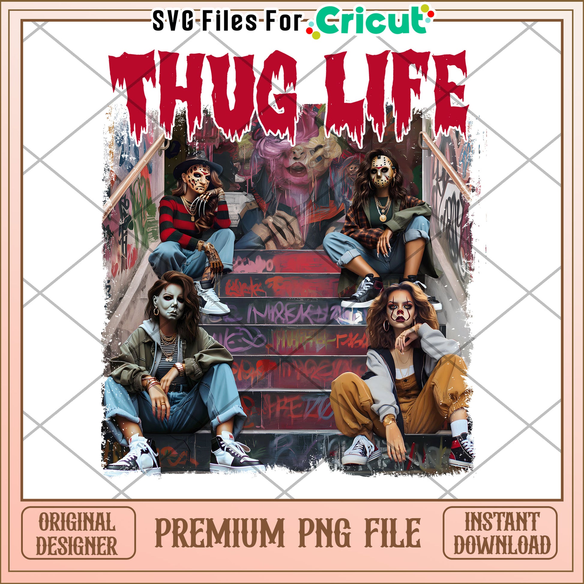 Killers thug life design png, spirit halloween​​​ png, halloween ends​ png
