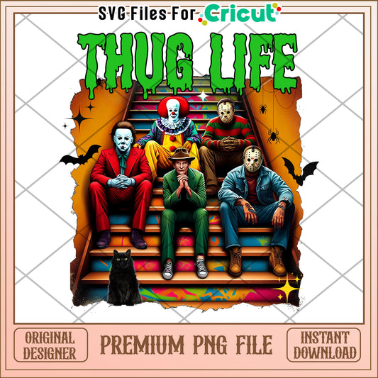 Killers thug life png, spooky characters png, halloween candy​ png