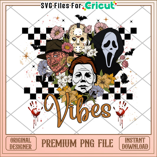 Killer vibes png, halloween​ design​ png, halloween costume​ png