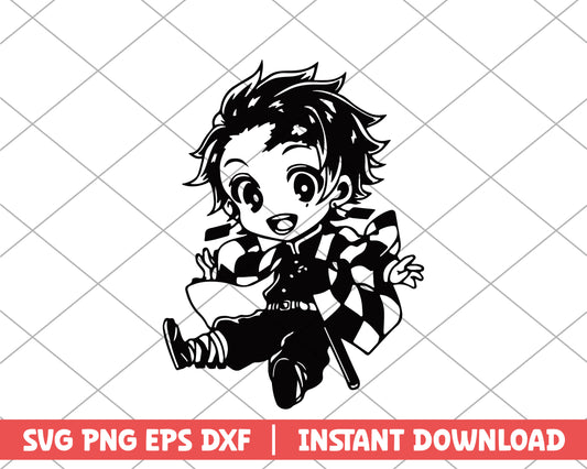 Kimetsu no Yaiba kamado tanjiro chibi anime svg