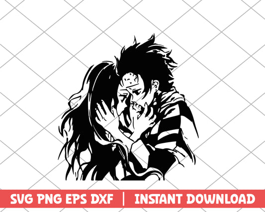 Kimetsu no Yaiba kamado tanjiro x kamado nezuko anime svg