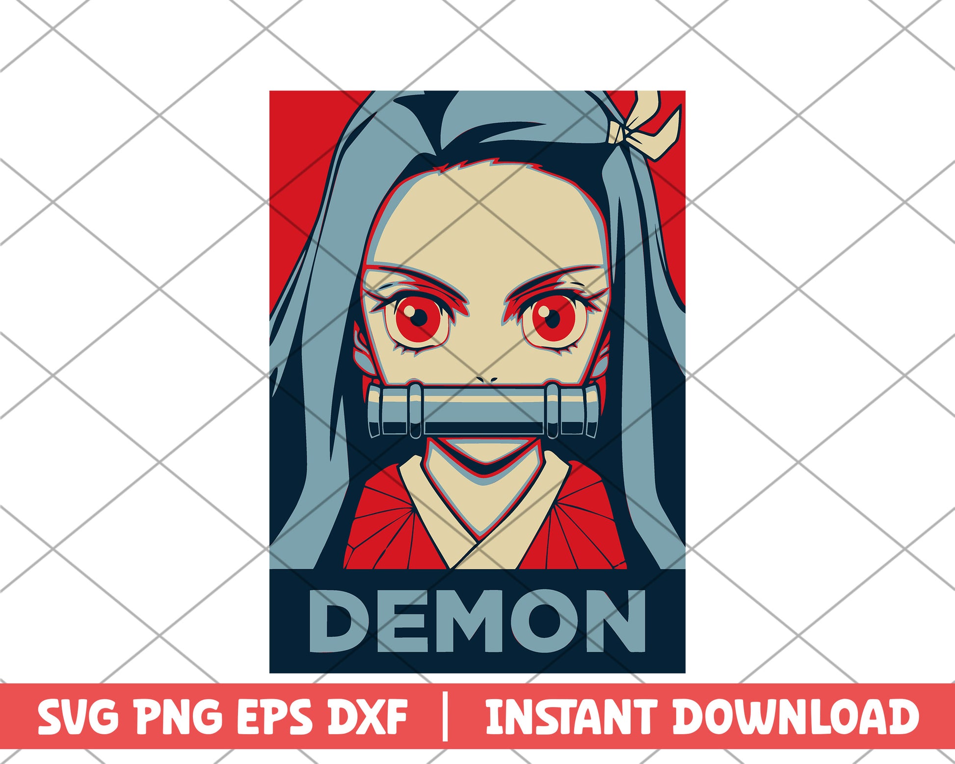 Kimetsu no yaiba nezuko demon anime svg