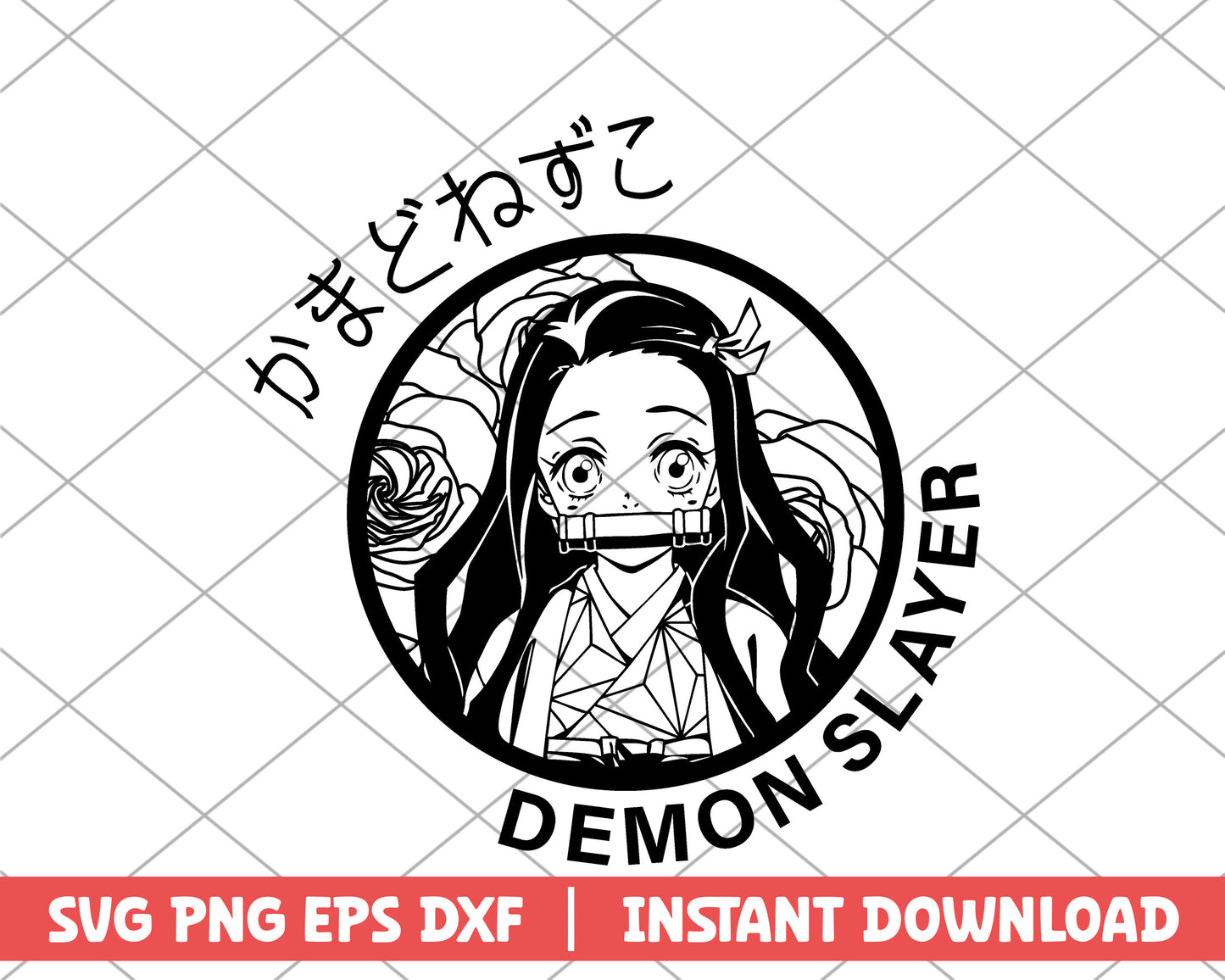 Kimetsu no yaiba nezuko demon slayer anime svg