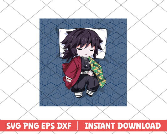 Kimetsu no yaiba tomioka chibi anime svg 