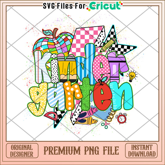 Kindergareten  school design png, back to school quote png, cute student png