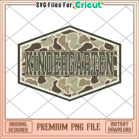 Kindergarten camouflage png, cute design png, back to school time​ png