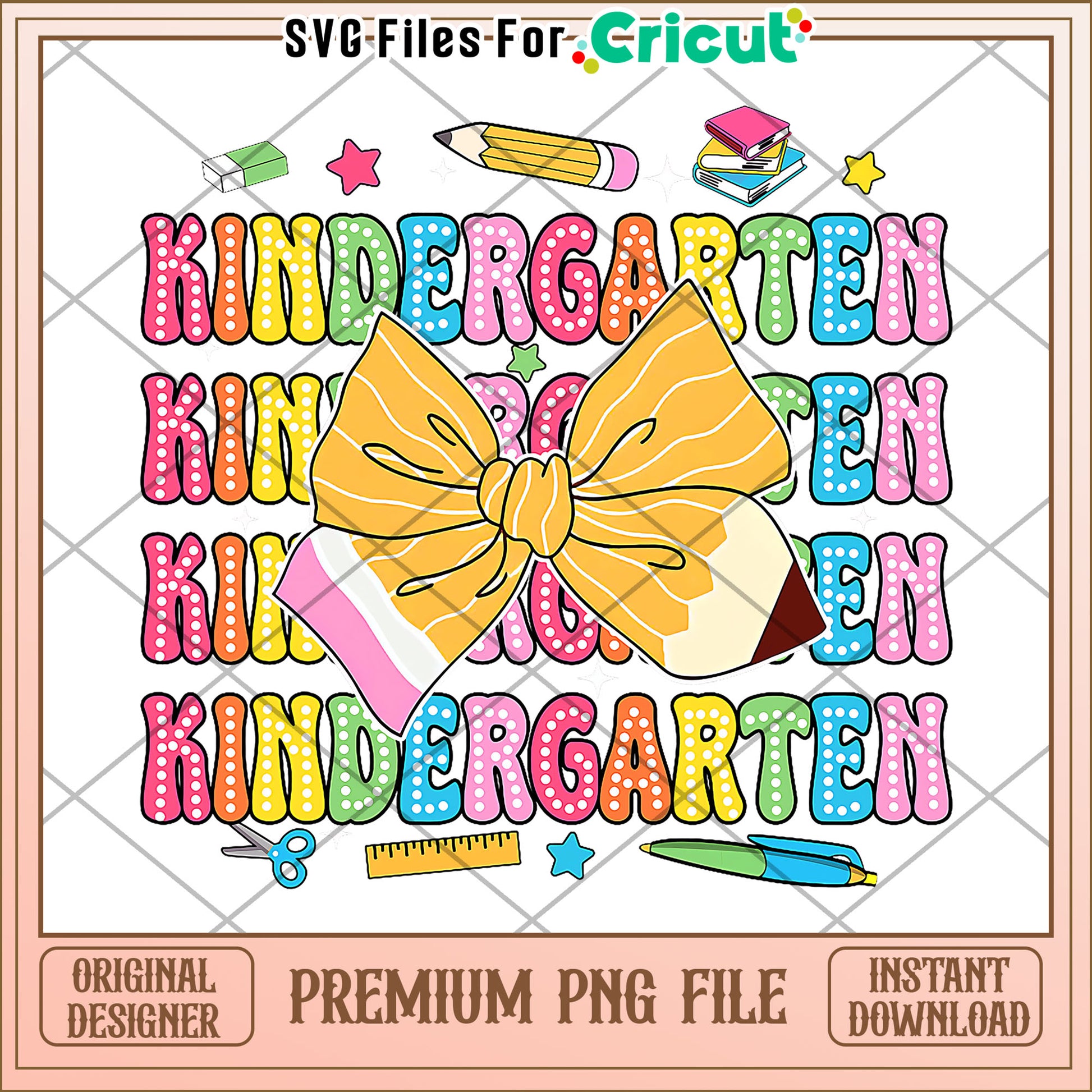 Kindergarten png, back to school supplies​ png, cute design png