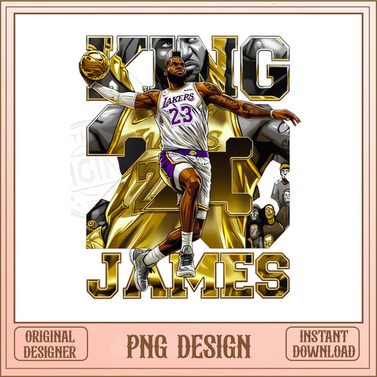 King James Lakers 23 PNG, LeBron James Basketball PNG, NBA PNG