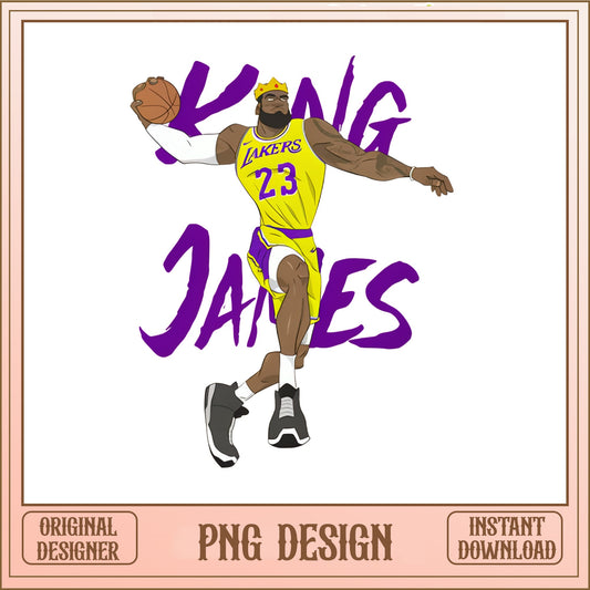 King James Lakers Basketball PNG, LeBron James PNG, NBA PNG