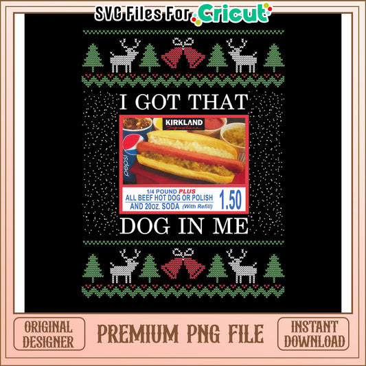 Kirkland Hot Dog PNG Design, Perfect for Cricut Projects
