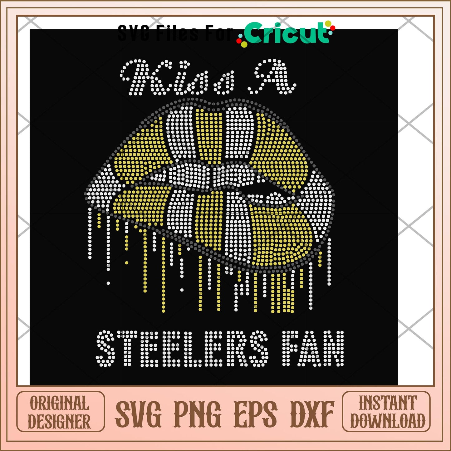 Kiss a Steelers fan lips svg, Steelers svg, new nfl svg