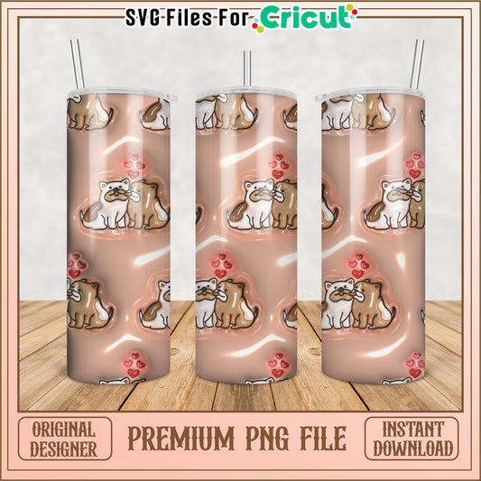 Kissing Dogs Tumbler PNG