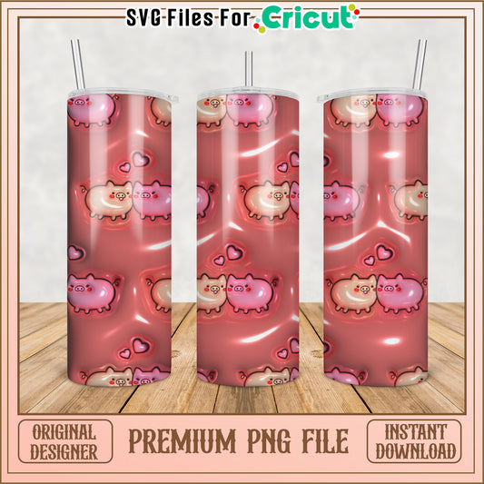 Kissing Pigs Tumbler PNG