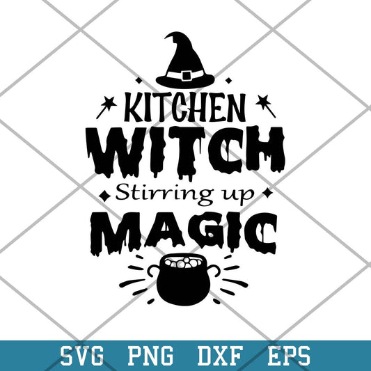 Kitchen Witch Stirring Up Magic Svg, Halloween Svg-Svgfilesforcricut