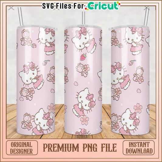 Kitty cute tumbler png, cute characters png, kuromi hello kitty​ png