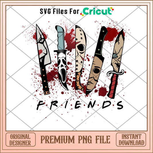 Knife horror friends halloween png, knife png, halloween png