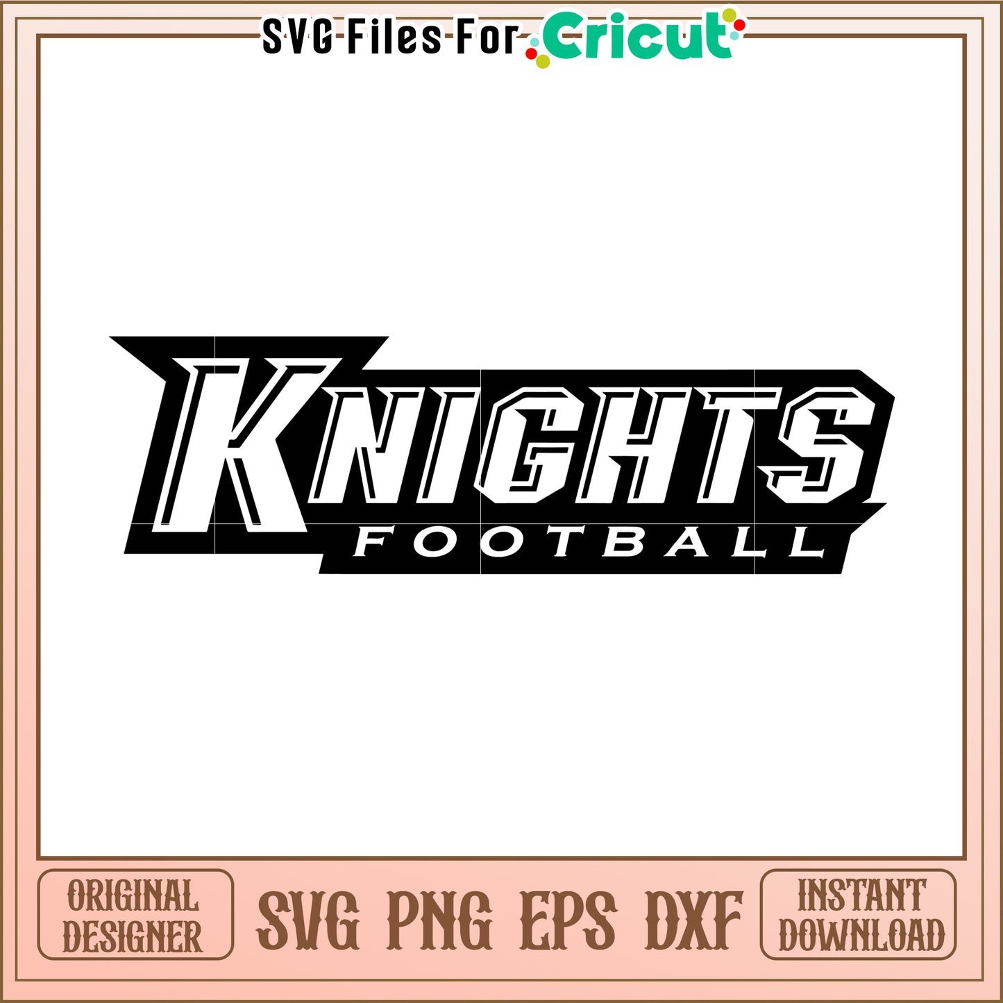 Knights Football SVG for Cricut, perfect for team spirit and custom crafts
