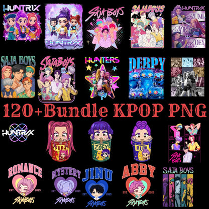 Kpop bundle png, kpop demon hunters​ bundle png, huntrix bundle png