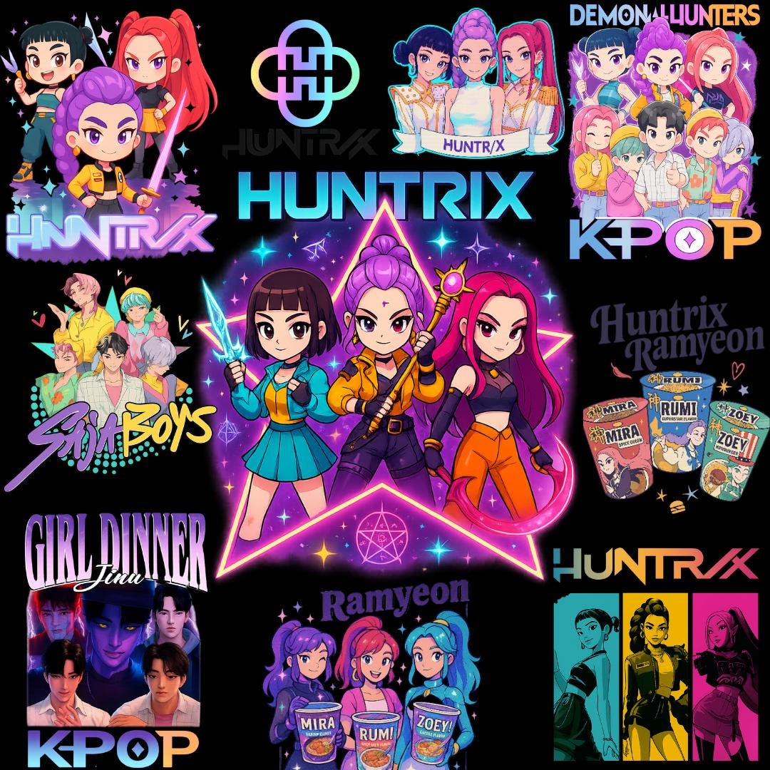 Kpop cartoon design bundle png, cute idol artwork bundle png, trending fan art style bundle png