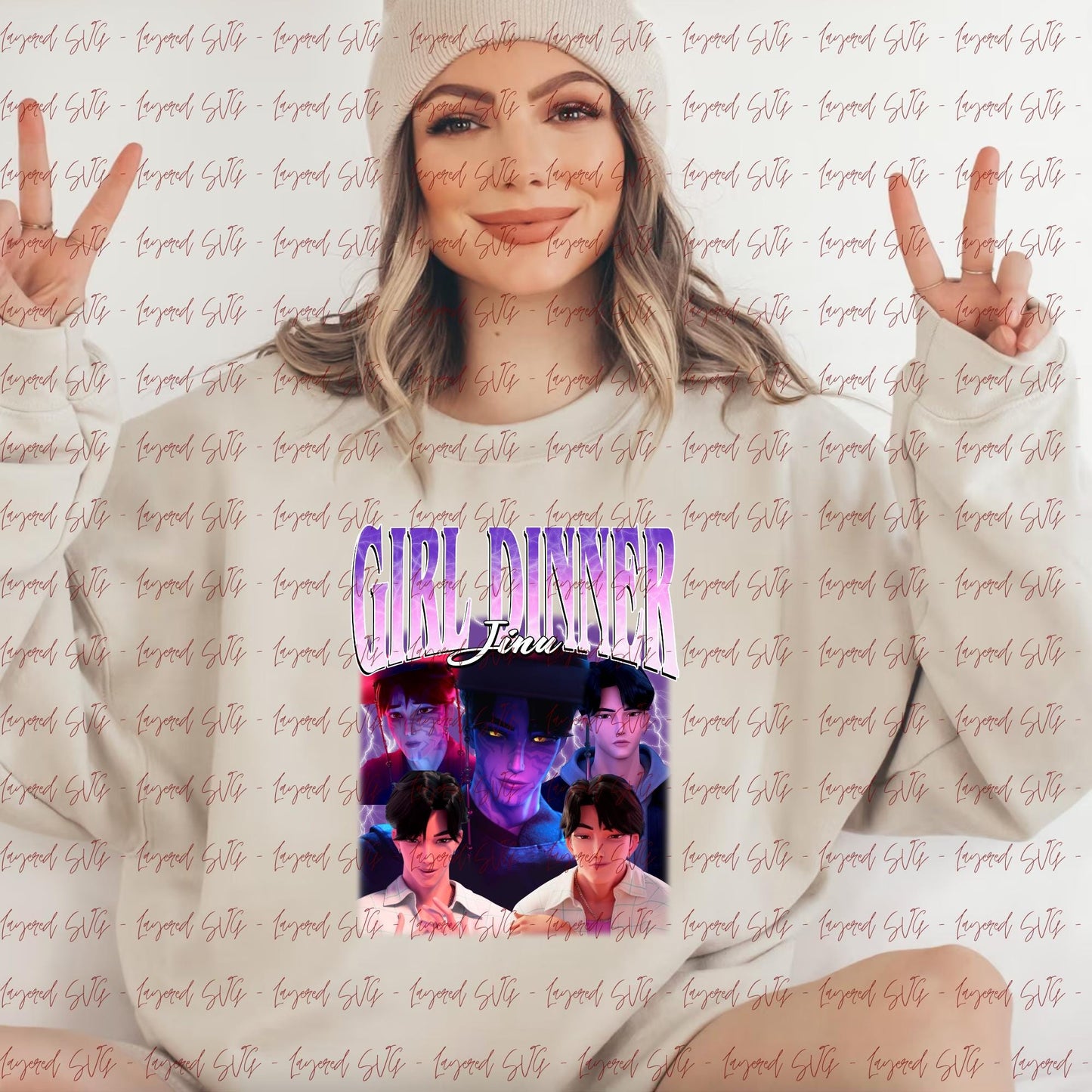 Kpop demon hunter bundle png, kpop anime style bundle png, demon hunter bundle png