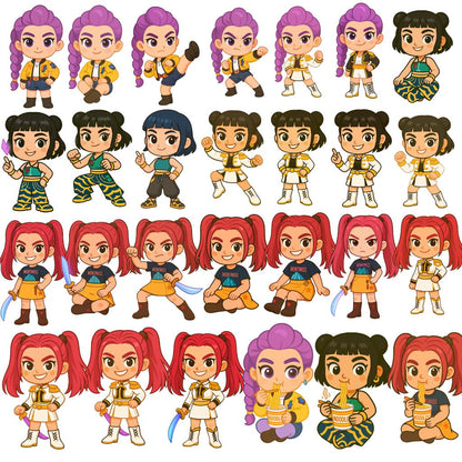 Kpop demon hunters bundle png, kpop anime style bundle png, demon hunters bundle png